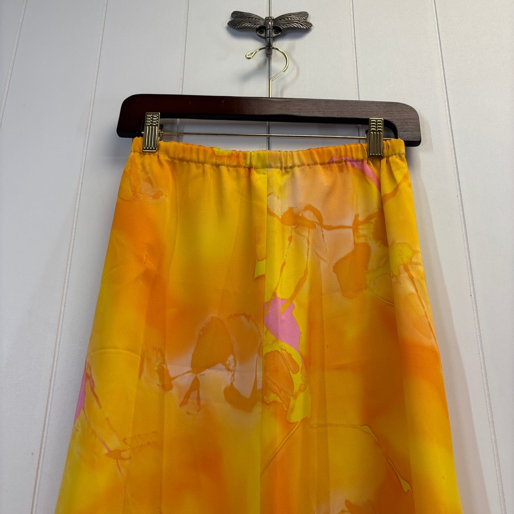Vintage Handmade 70s Boho Retro Maxi Skirt Size XS Festival Psychedelic Summer - Picture 6 of 8